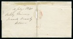 Stamp of Great Britain » 1840 1d Black and 1d Red plates 1a to 11 1840 1d Black pl.3 FD tied to 1840 (Jul 5) wrapper from Ashby-de-la-Zouch by crisp and vivid red Maltese Cross