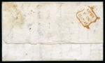 Stamp of Great Britain » Change of Cancellation Ink 1840 1d Black pl.6 tied to 1840 (Nov 3) entire sent locally in London by crisp EXPERIMENTAL black MC and "T. P / Cornhill" hs
