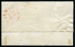 Stamp of Great Britain » Coloured Maltese Cross Cancellations Blue: 1841 1d Red CK tied to 1842 (Jan 26) wrapper sent from Truro (Cornwall) to Falmouth by blue Maltese Cross