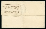 Stamp of Great Britain » Coloured Maltese Cross Cancellations Blue: 1841 1d Red FG tied to 1842 (Oct 22) wrapper sent from St. Columb (Cornwall) by crisp blue Maltese Cross
