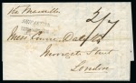 Stamp of Hong Kong 1852 (Nov 22) Wrapper from Shanghai to England via Hong Kong with "SHIP LETTER / VICTORIA HONG KONG" hs