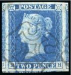 Stamp of Great Britain » 1841 2d Blue 1841 2d Blue pl.3 BH, cancelled by distinctive Kelso Maltese Cross in black