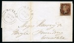 Stamp of Great Britain » 1841 1d Red 1841 1d Red pl.11 HF, fine to large margins, on 1841 (Aug 24) wrapper from Scilly Isles (Cornwall)