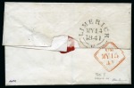 Stamp of Great Britain » Distinctive Maltese Cross Cancellations Limerick: 1841 1d Red pl.10 KA on 1841 (May 14) wrapper tied by black distinctive Limerick Maltese Cross