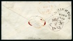 Stamp of Great Britain » Distinctive Maltese Cross Cancellations Brighton: 1841 1d Red HE on 1843 (Nov 30) envelope tied by black Brighton distinctive (special) Maltese Cross