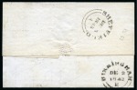 Stamp of Great Britain » Distinctive Maltese Cross Cancellations Birmingham: 1841 1d Red pl.33 TJ on 1843 (Dec 2) lettersheet tied by black Birmingham distinctive ("squat") Maltese Cross