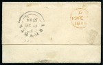 Stamp of Great Britain » Distinctive Maltese Cross Cancellations Arundel: 1841 1d Red CF on 1844 (Feb 18) lettersheet tied by black Arundel distinctive Maltese Cross with void centre 