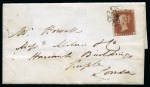 Stamp of Great Britain » Distinctive Maltese Cross Cancellations Welshpool: 1841 1d Red KA on 1842 (Jun 7) entire tied by black Welshpool distinctive Maltese Cross with solid centre