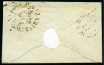 Stamp of Great Britain » Distinctive Maltese Cross Cancellations Coleshill: 1841 1d Red EF on 1844 (Mar 12) small envelope tied by black distinctive Coleshill Maltese Cross