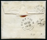 Stamp of Great Britain » Town Circular Datestamps Chudleigh: 1841 1d red pl.27 on entire tied by black Maltese Cross and Chudleigh town circular datestamp