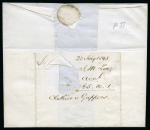 Stamp of Great Britain » Distinctive Maltese Cross Cancellations Wincanton: 1841 1d Red pl.33 PH on 1843 (Jul 23) wrapper tied by crisp strike of the Wincanton distinctive Maltese Cross 