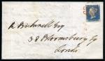 Stamp of Great Britain » 1840 2d Blue (ordered by plate number) 1840 2d Blue pl.1 KA, fine to very good margins, on 1841 (Jan 1) lettersheet from Petworth (Sussex) to London