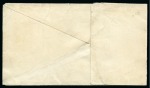 Stamp of Great Britain » 1840 2d Blue (ordered by plate number) 1840 2d Blue pl.1 PE-QE vertical pair, close to large margins, on 1843 (Jun 22) envelope from Eccleshill