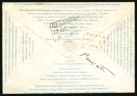 Stamp of Great Britain » 1840 1d Black and 1d Red plates 1a to 11 1840 (Oct 17)  "The Scottish Amicable Society" advertising