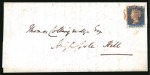 Stamp of Great Britain » 1840 2d Blue (ordered by plate number) 1840 (Sep 23) Large part entire letter from Olny to Highgate Hill, bearing 2d blue pl.1 SI
