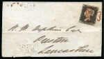 Stamp of Great Britain » 1840 1d Black and 1d Red plates 1a to 11 1840 1d Black pl.1b LG, good to very large margins, tied to May 23rd wrapper