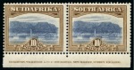 Stamp of South Africa » Union & Republic of South Africa 1927-30 2d to 10s mint hr se-tenant lower marginal pairs with Bradbury Wilkinson printer's imprint