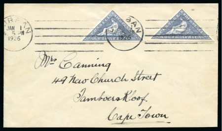 Stamp of South Africa » Union & Republic of South Africa 1926 4d Triangular specialised study on 14 exhibit pages including first day covers