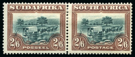 Stamp of South Africa » Union & Republic of South Africa 1927 2s6d Exhibit page with both perfs, incl. mint and used