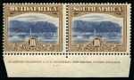 Stamp of South Africa » Union & Republic of South Africa 1927 10s Group on 2 exhibit pages with mint imprint pairs (both perfs)