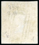 Stamp of Mauritius » 1848-59 Post Paid Issue » Early Impressions (SG 6-9) 1848-59 Early Impression 1d orange-vermilion on whitish, pos.9, good to very good margins, neatly cancelled