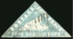 Stamp of South Africa » Cape of Good Hope 1861 Woodblock 4d pale grey-blue with retouch/repair to right hand corner, just touched on one side, used