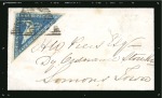 Stamp of South Africa » Cape of Good Hope 1855-63 4d Blue, fine to good margins, on 1863 (Oct 10) small mourning envelope from Graham's Town to Simon's Town