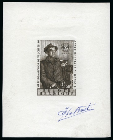 Stamp of Belgium » General issues from 1894 onwards 1960 Réfugiés, 3F épreuve du coin, en couleur adoptée