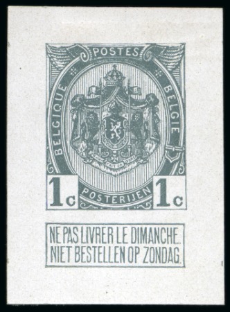 Stamp of Belgium » General issues from 1894 onwards 1907 Armoiries, série de trois épreuves du coin, réimpression de 1913