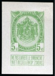 Stamp of Belgium » General issues from 1894 onwards 1907 Armoiries, série de trois épreuves du coin, réimpression de 1913