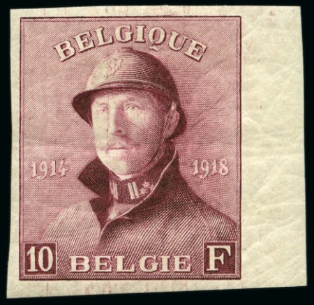 Stamp of Belgium » General issues from 1894 onwards 1919-20 Roi Casqué, la série complète NON-DENTELÉ, avec gomme originale
