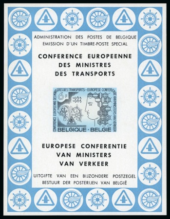 Stamp of Belgium » General issues from 1894 onwards 1963 Conférence des Transports de la CEE, dix feuillets de luxe