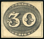 Stamp of Brazil » 1843 Bull's Eyes 1843, 30r, 60r and 90r black, early impression, complete set unused