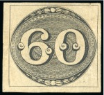 Stamp of Brazil » 1843 Bull's Eyes 1843, 30r, 60r and 90r black, early impression, complete set unused