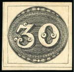 Stamp of Brazil » 1843 Bull's Eyes 1843, 30r black, early impression, a magnificent unused example