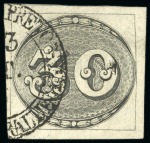 Stamp of Brazil » 1843 Bull's Eyes 1843, 30r black, intermediate impression, used at Ouro Preto