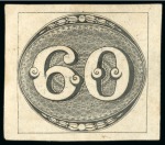 Stamp of Brazil » 1843 Bull's Eyes 1843, 60r black, early impression, unused without gum
