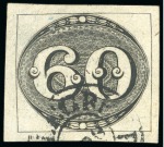 Stamp of Brazil » 1843 Bull's Eyes 1843, 60r black, early impression, used at Porto Alegre