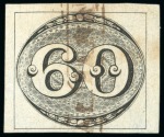 Stamp of Brazil » 1843 Bull's Eyes 1843, 60r black, intermediate impression, used at Bananal