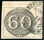 Stamp of Brazil » 1843 Bull's Eyes 1843, 60r black, early impression, a superb example used at Bahia