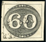 Stamp of Brazil » 1843 Bull's Eyes 1843, 60r black, early impression, a well margined choice exmpe