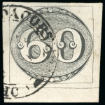 Stamp of Brazil » 1843 Bull's Eyes 1843, 60r black, early impression, two spectacular spectacular examples originating from the same cover
