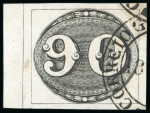 Stamp of Brazil » 1843 Bull's Eyes 1843, 90r black, early impression, used, superb