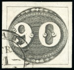 Stamp of Brazil » 1843 Bull's Eyes 1843, 90r black, early impression, used at Bahia