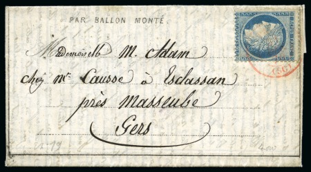 Stamp of France » Guerre de 1870-1871 Le Newton - Dépêche ballon n°19 affranchissement
