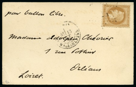 Stamp of France » Guerre de 1870-1871 Le Godefroy Cavaignac - Zone occupée, Carte postale