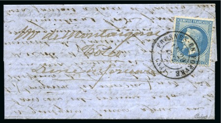 Stamp of France » Guerre de 1870-1871 Le Normandie - Pli confié daté du 10 octobre pour