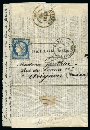 Stamp of France » Guerre de 1870-1871 Le Général Renault - Journal LE SOIR du 7 décembre
