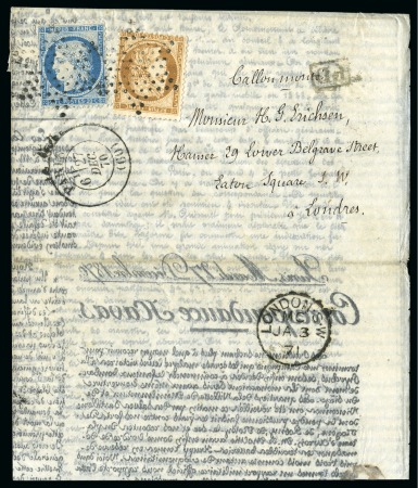 Stamp of France » Guerre de 1870-1871 Le Bayard - Correspondance Havas avec mention manuscrite
