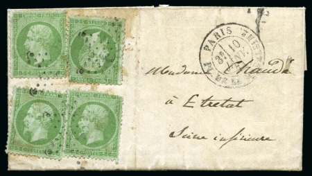 Stamp of France » Guerre de 1870-1871 Le Kepler - Lettre pour Étretat (Seine-Inférieure)